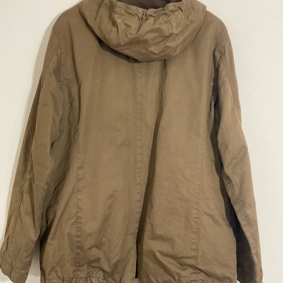ZARA Man HOODED JACKET Drawstring Long Sleeve Xtra Large Brown - Picture 3 of 13